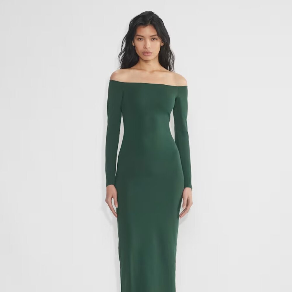 Aritzia Contour Timelapse Dress Size M Scarab